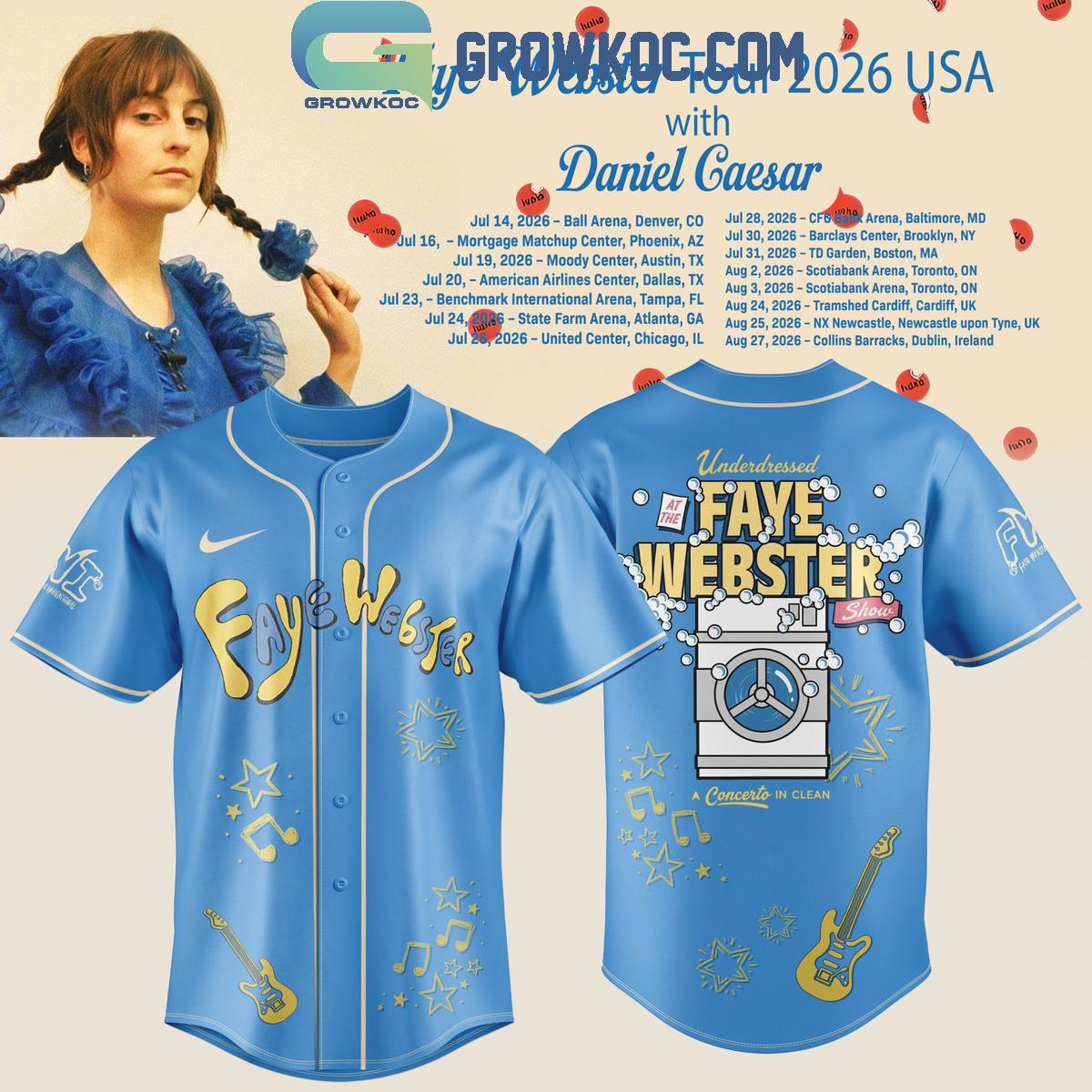 Faye Webster Tour 2026 Baseball Jersey Unisex T-shirt, Sweatshirt, Hoodie, Long Sleeve Tee - T-Shirt, Sweatshirt, Hoodie