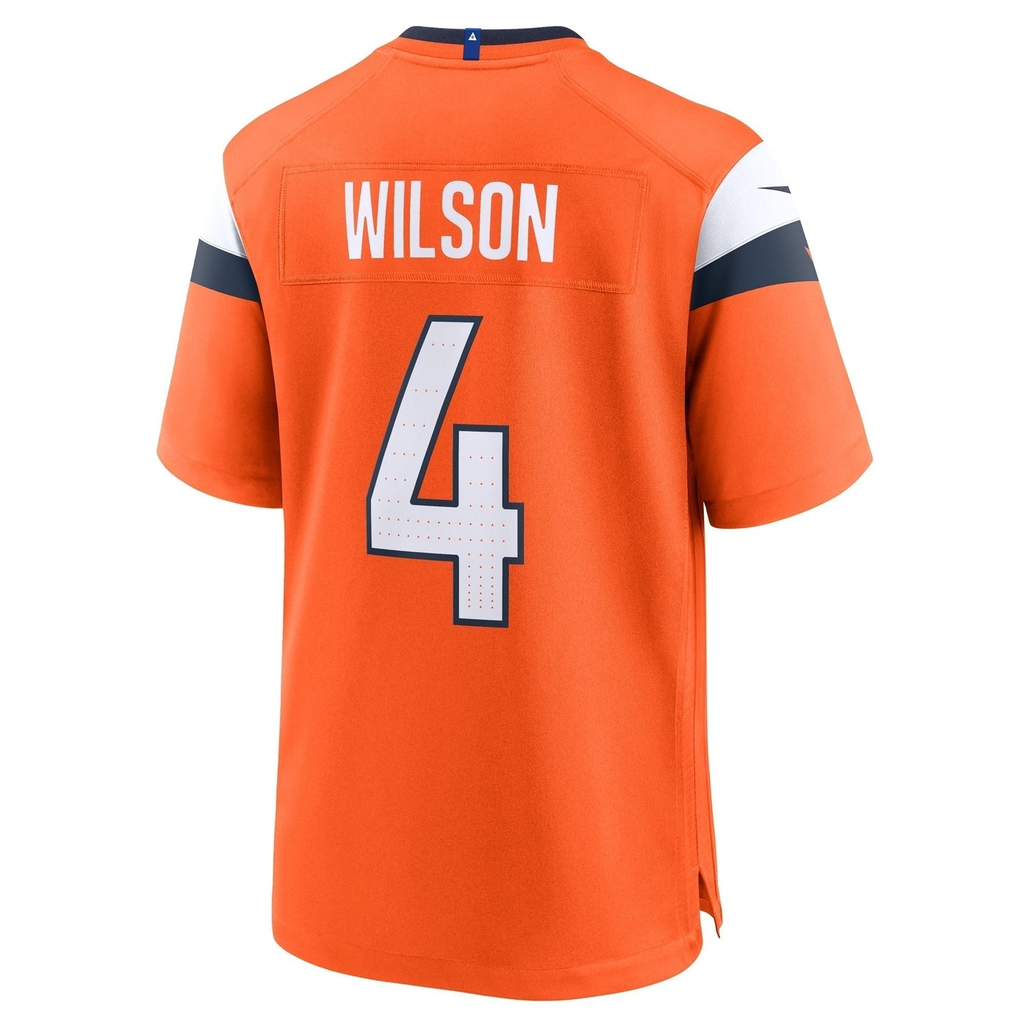Zach Wilson Denver Broncos Team Game Jersey - Orange football jersey product view 3