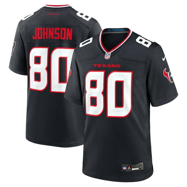 Men's Andre Johnson Navy Houston Texans Team Retired Player Game Jersey football jersey product view 1