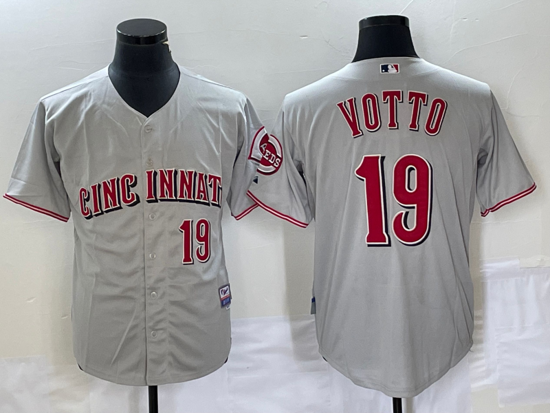Men's Cincinnati Reds Joey Votto Gray Limited Player Jersey baseball jersey product view 1