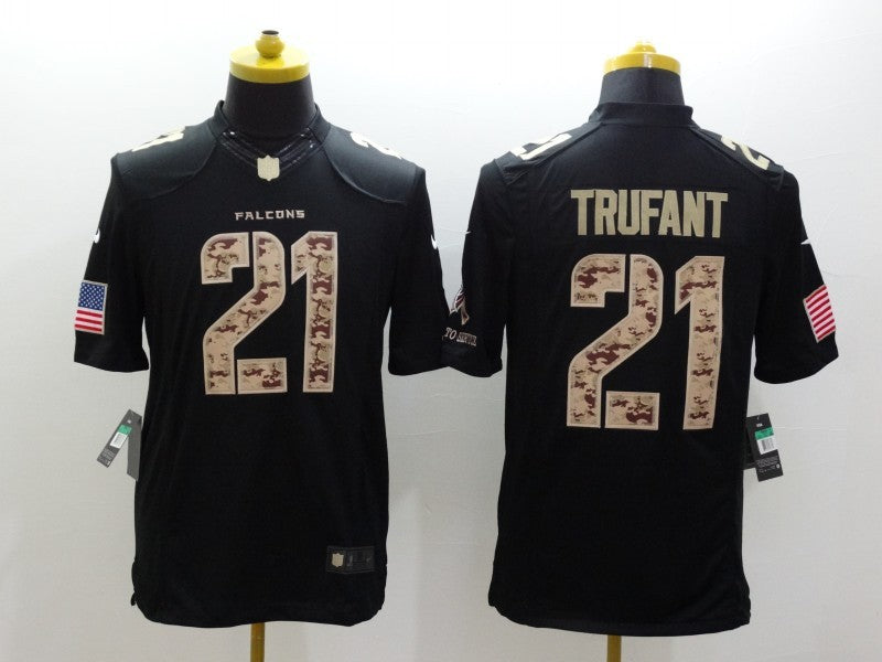 Men's Atlanta Falcons Desmond Trufant #21 Black Game Player Jersey1 football jersey product view 1
