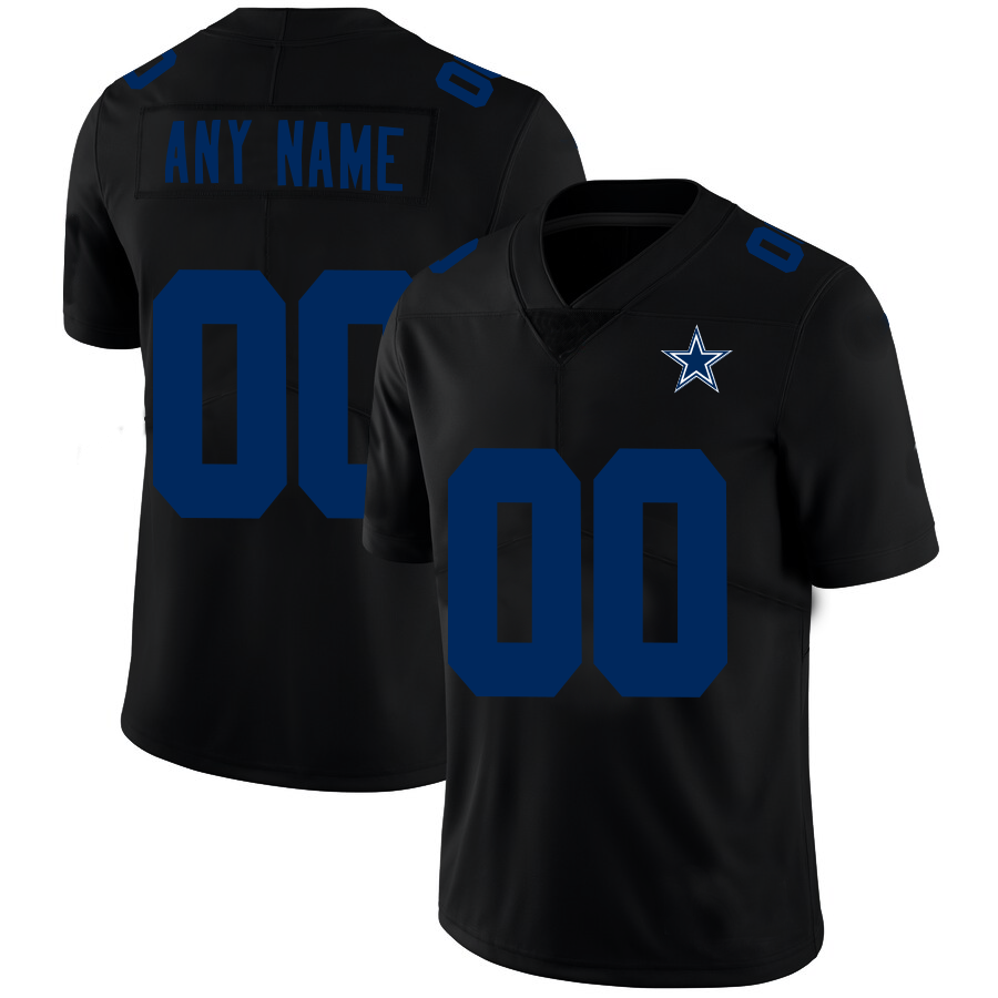 Custom1 Dallas Cowboys Football Jerseys Black American Stitched Name And Number Size S to 6XL Christmas Birthday Gift football jersey product view 1