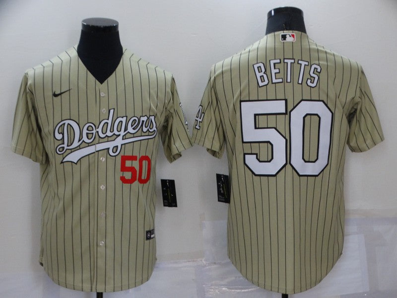 Men's Los Angeles Dodgers Mookie Betts Gold Replica Baseball Jersey baseball jersey product view 1