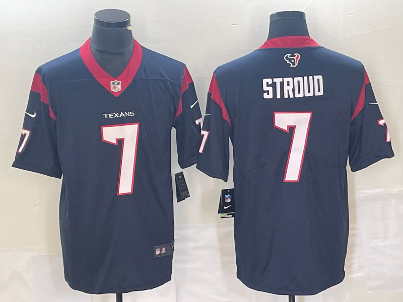 Men's Houston Texans C.J. Stroud #7 Navy Game Jersey1 football jersey product view 1