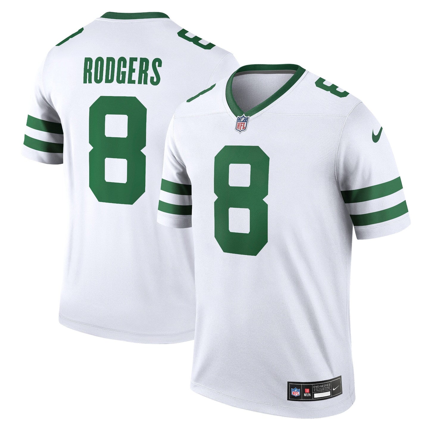 Aaron Rodgers New York Jets Men's Legend Jersey - Legacy White football jersey product view 1