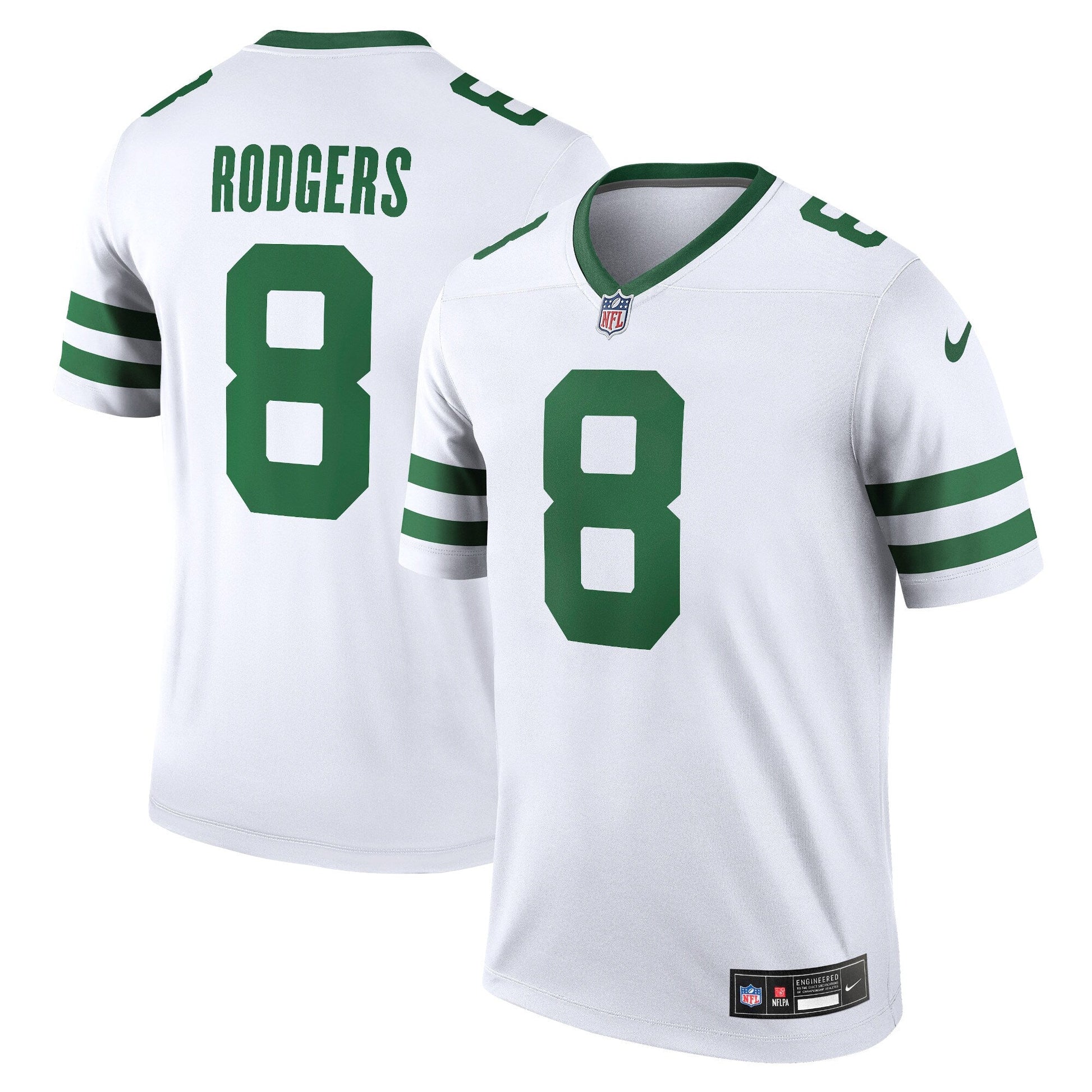 Aaron Rodgers New York Jets Men's Legend Jersey - Legacy White football jersey product view 1