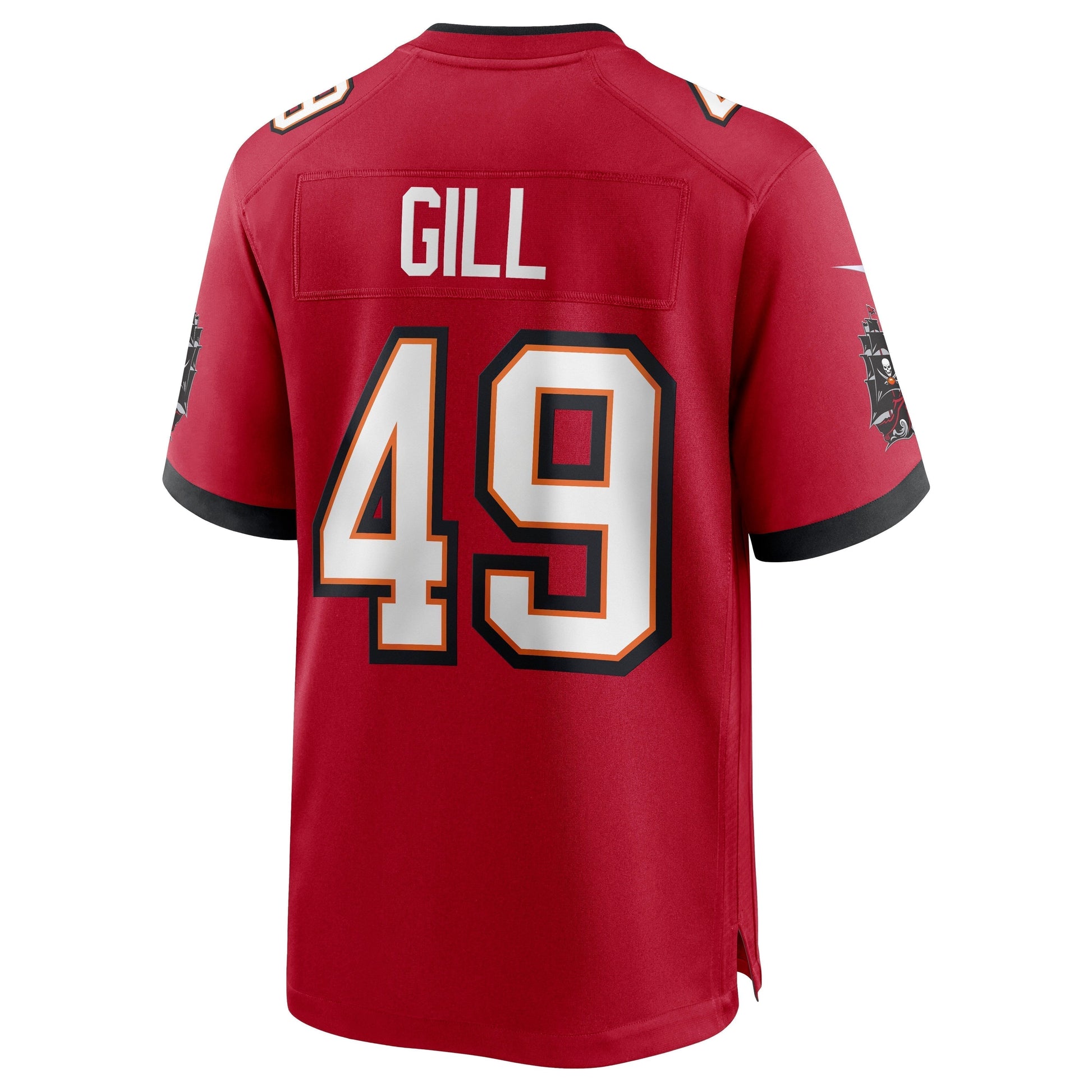 Cam Gill Tampa Bay Buccaneers Game Jersey - Red football jersey product view 3
