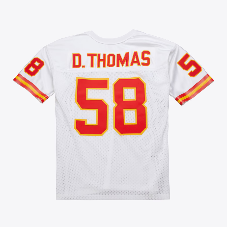 Mens Derrick Thomas White Kansas City Chiefs 1994 Jersey football jersey product view 2