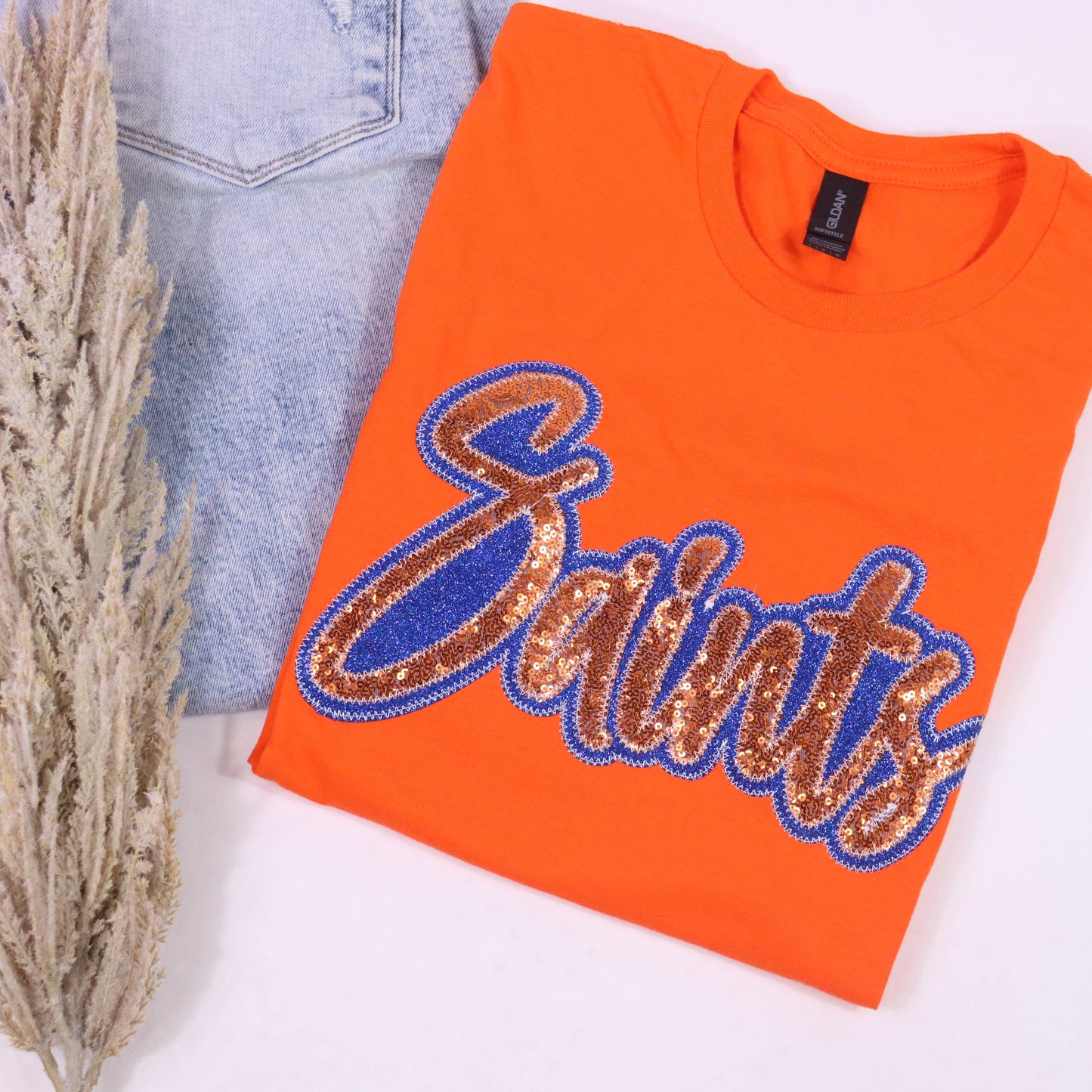 Game Day Custom School Spirit Wear Real Sequins Short Sleeve Unisex T-shirt, Sweatshirt, Hoodie, Long Sleeve Tee - T-Shirt, Sweatshirt, Hoodie