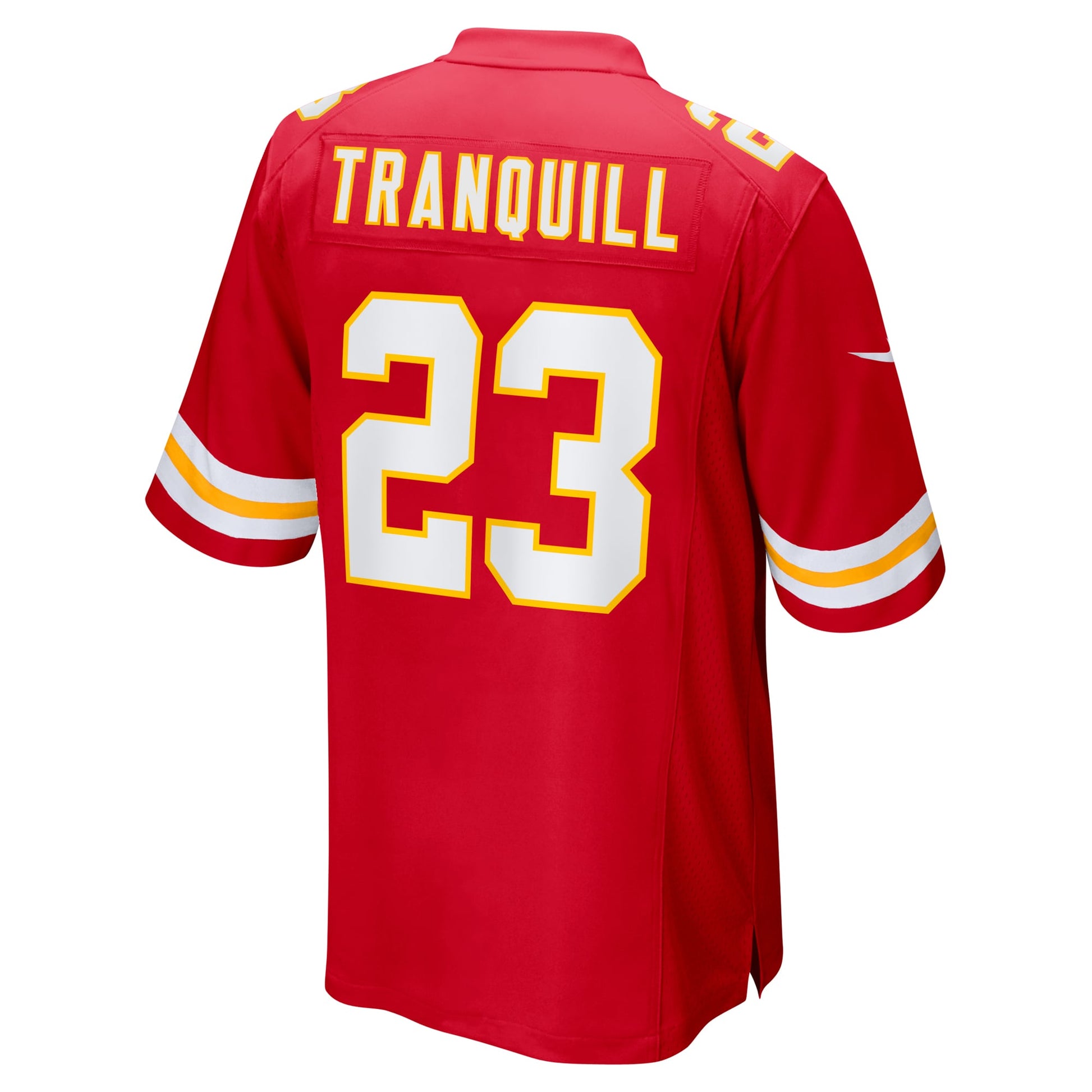 Drue Tranquill Kansas City Chiefs Game Jersey - Red football jersey product view 3