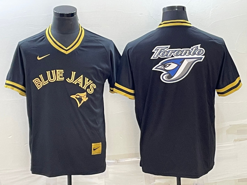 Men's Toronto Blue Jays Black Replica Player Jersey1 baseball jersey product view 1