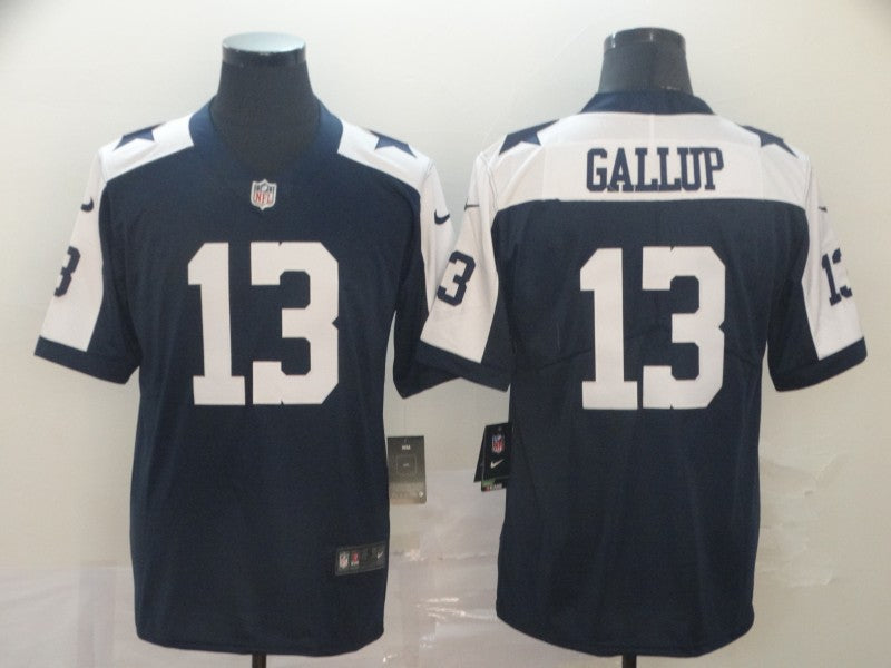 Men's Dallas Cowboys Michael Gallup Navy Game Jersey football jersey product view 1
