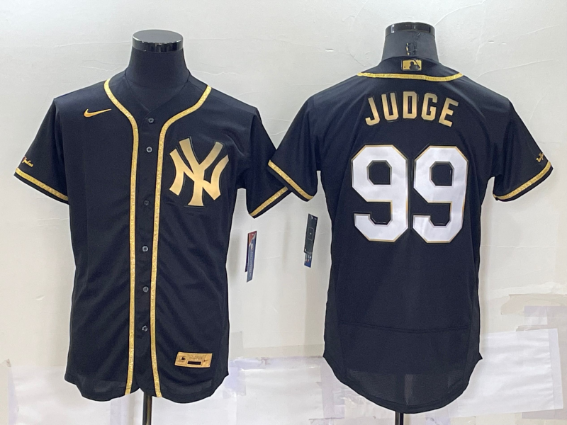 Men's New York Yankees Aaron Judge Black Fashion Stitched Jersey baseball jersey product view 1