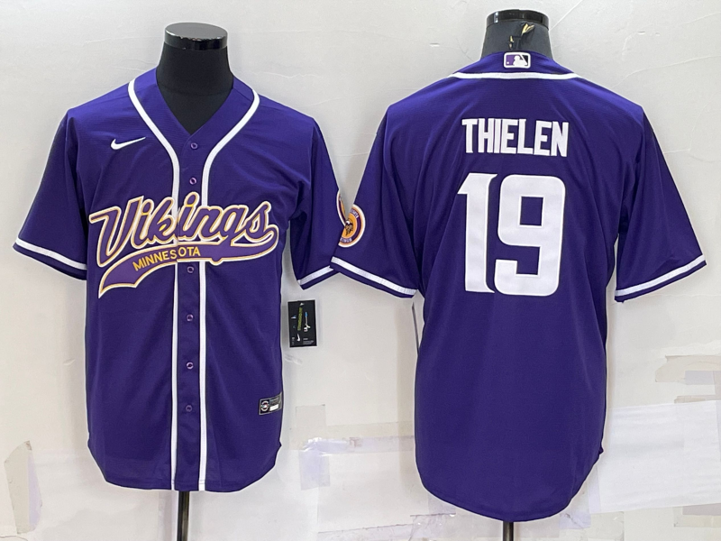 Men's Minnesota Vikings Adam Thielen Purple Game Jersey Joint Edition football jersey product view 1