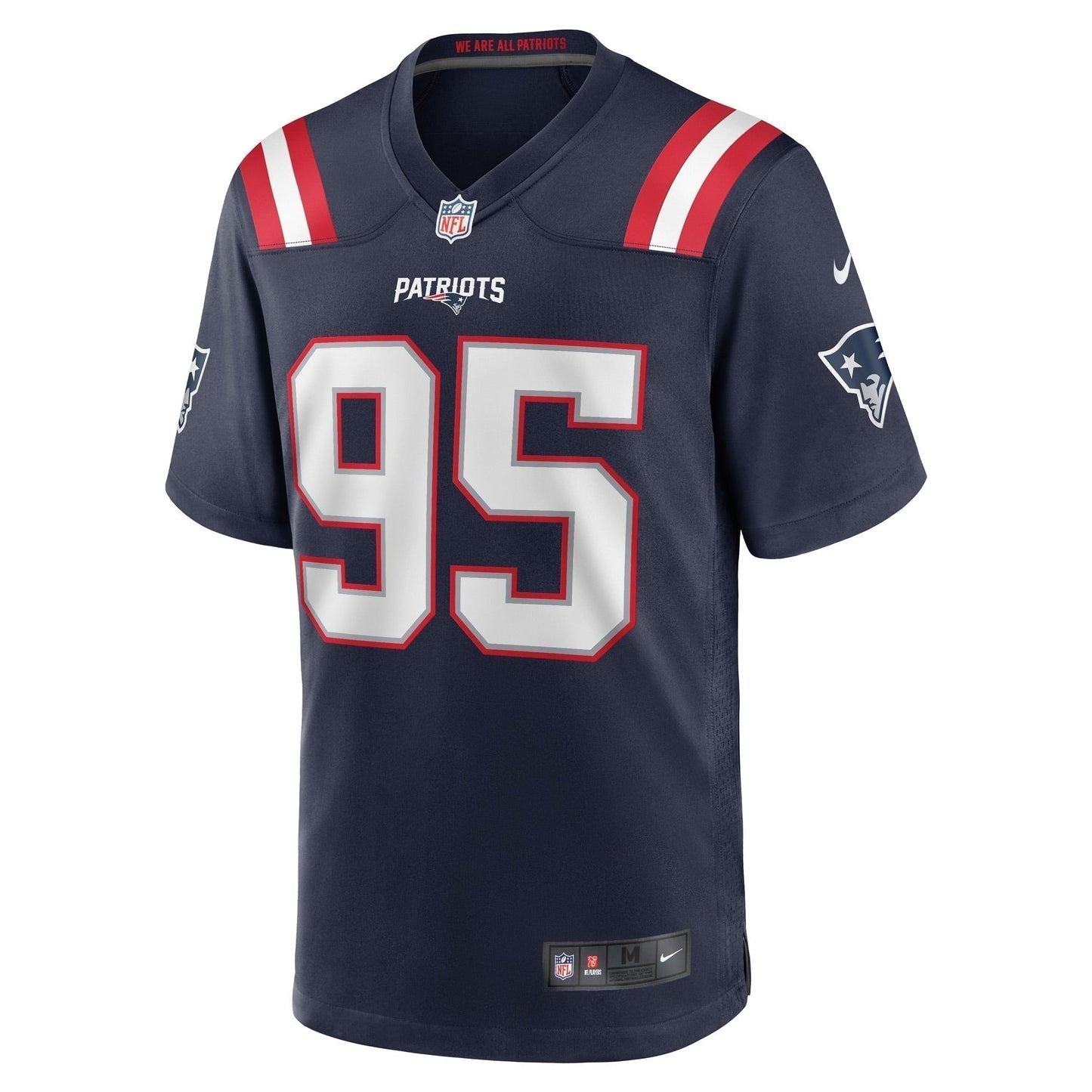 Daniel Ekuale New England Patriots Game Jersey - Navy football jersey product view 2