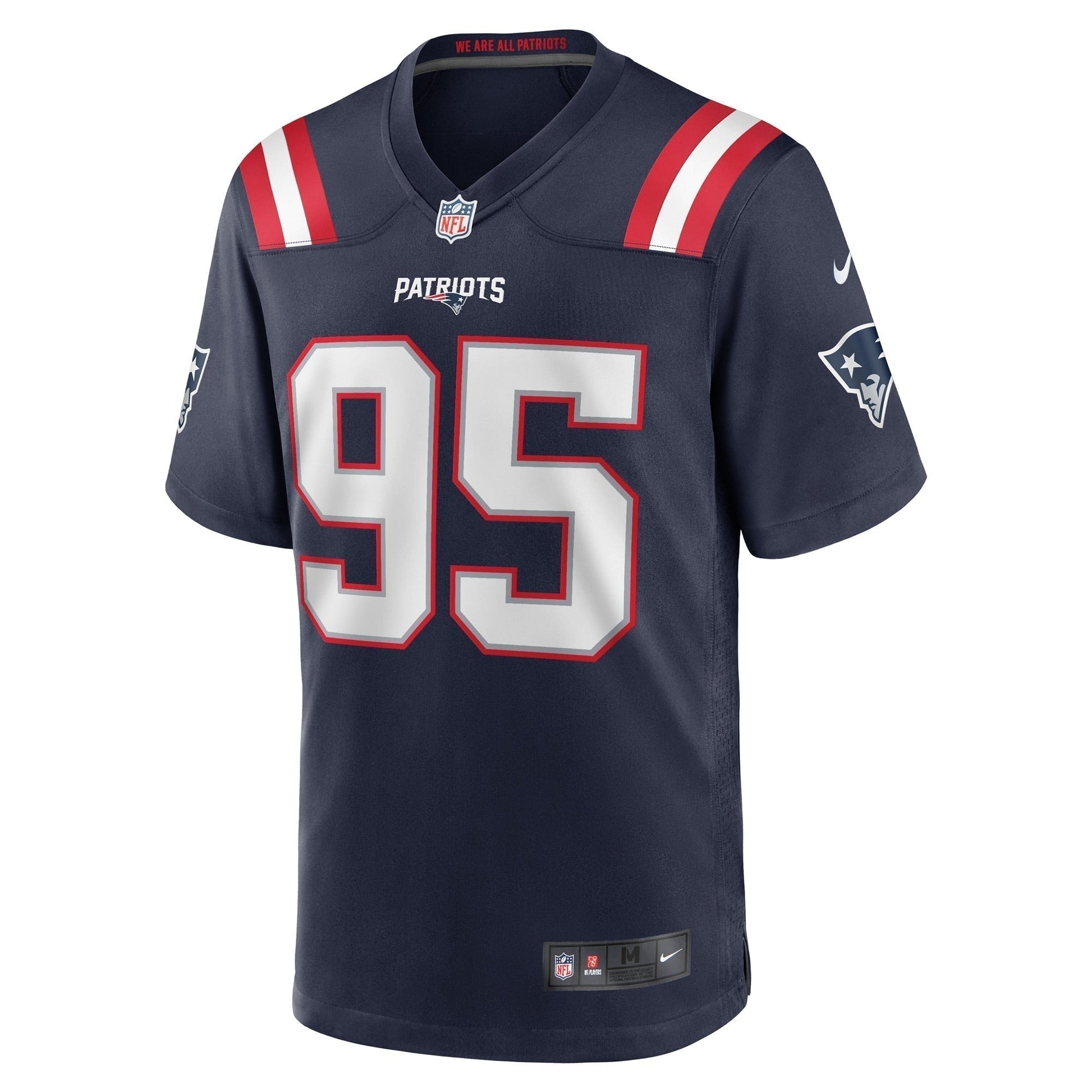 Daniel Ekuale New England Patriots Game Jersey - Navy football jersey product view 2