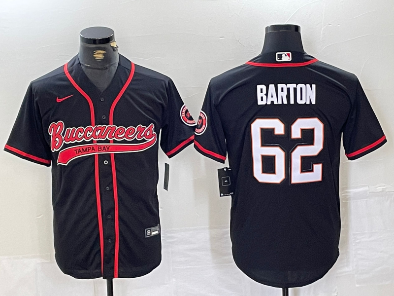 Men's Tampa Bay Buccaneers Graham Barton Black Game Jersey football jersey product view 1