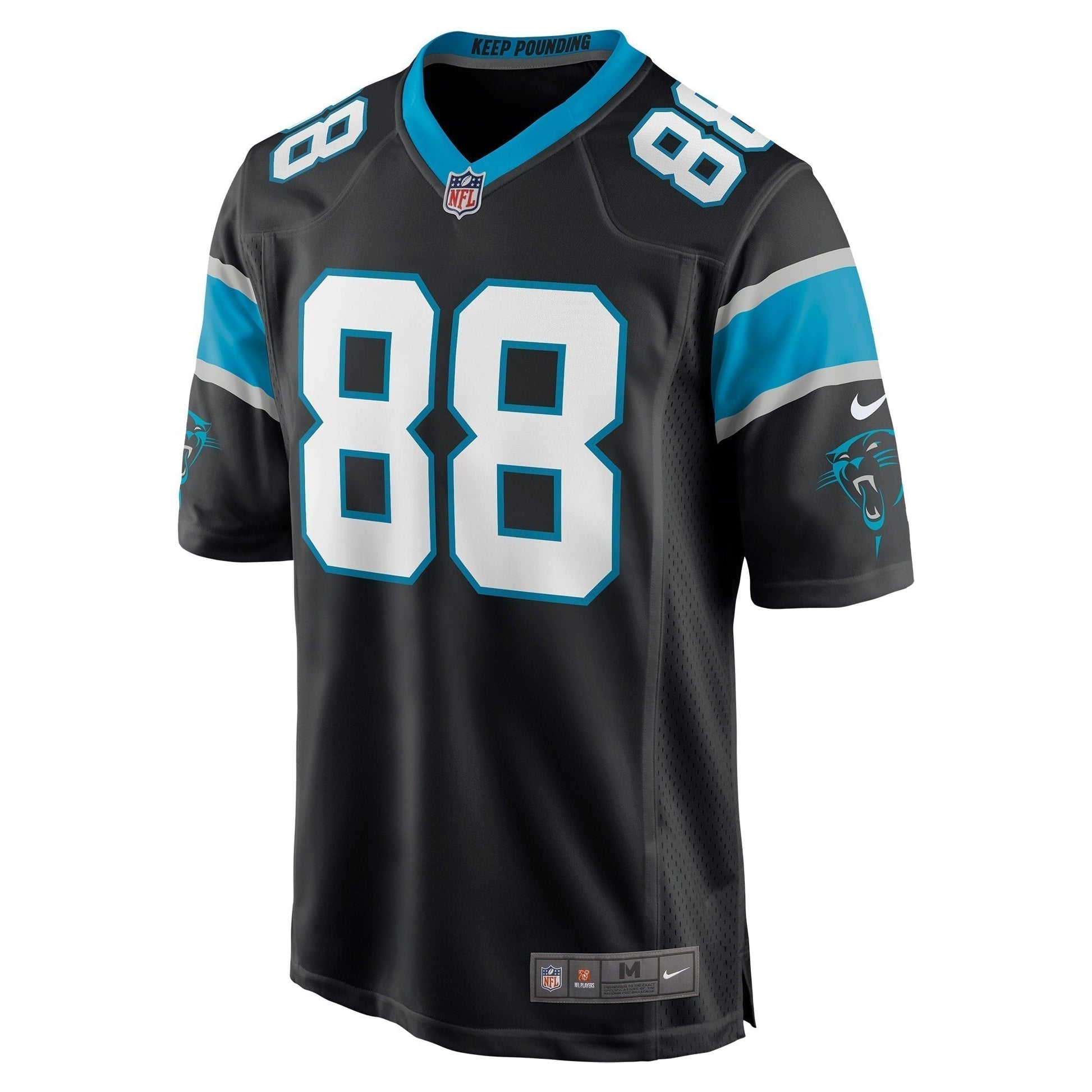 Terrace Marshall Jr. Carolina Panthers 2021 NFL Draft Pick Game Jersey - Black football jersey product view 2