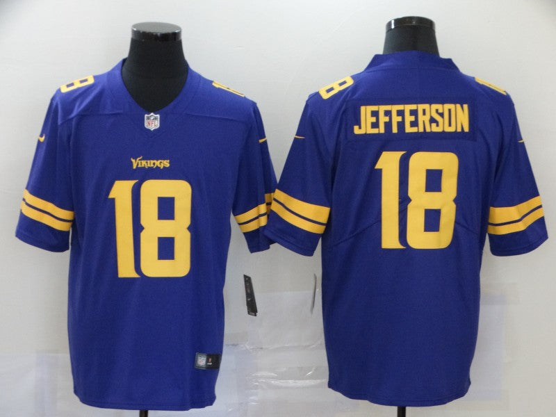 Men's Minnesota Vikings Justin Jefferson Purple Game Jersey football jersey product view 1