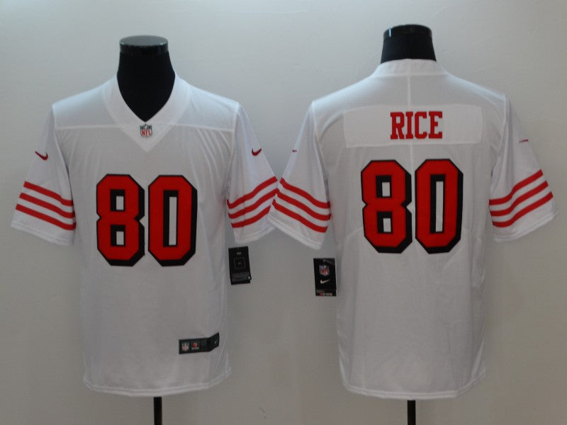 Men's San Francisco 49ers Jerry Rice White Game Jersey football jersey product view 1