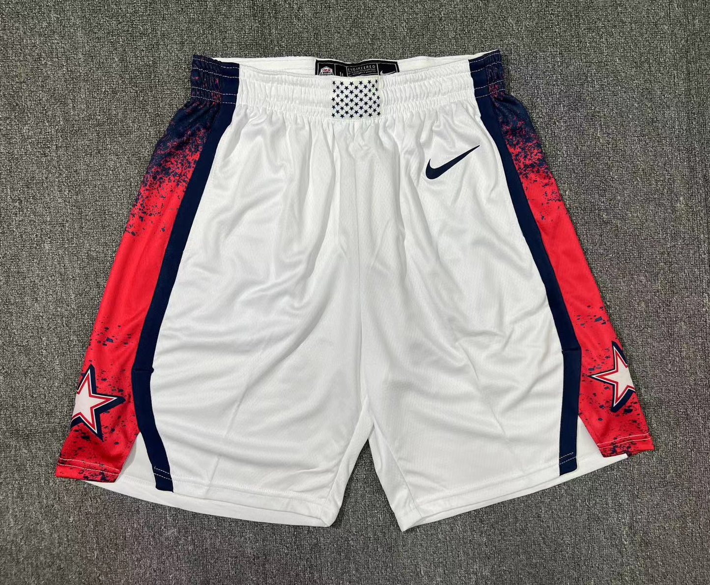 24 Olympics USA Team White Shorts sports jersey product view 1
