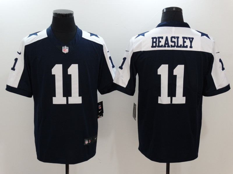 Men's Dallas Cowboys Cole Beasley #11 Navy Game Jersey1 football jersey product view 1