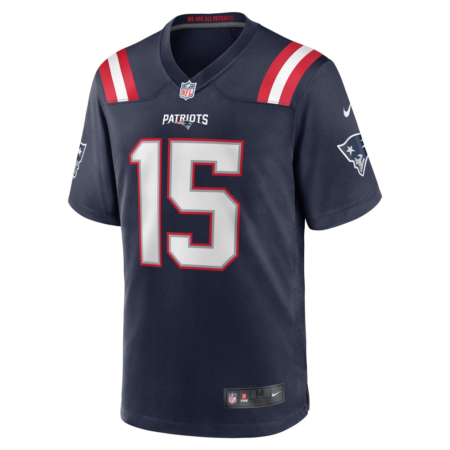 Ezekiel Elliott New England Patriots Game Jersey - Navy football jersey product view 2
