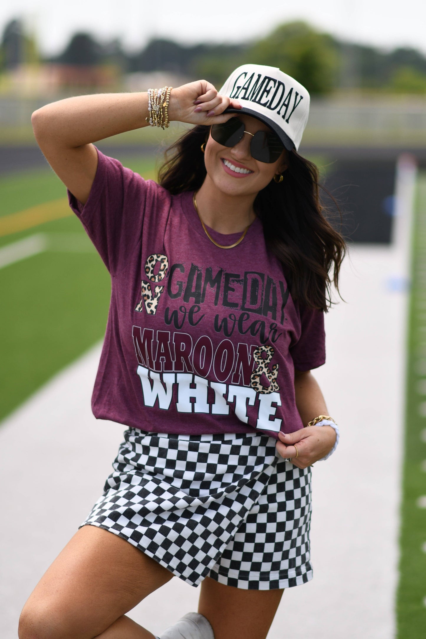 On Game Days We Wear Maroon and White Tee Unisex T-shirt, Sweatshirt, Hoodie, Long Sleeve Tee - T-Shirt, Sweatshirt, Hoodie