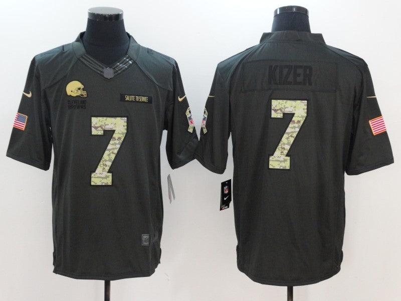 Men's Cleveland Browns DeShone Kizer #7 Black Game Jersey1 football jersey product view 1