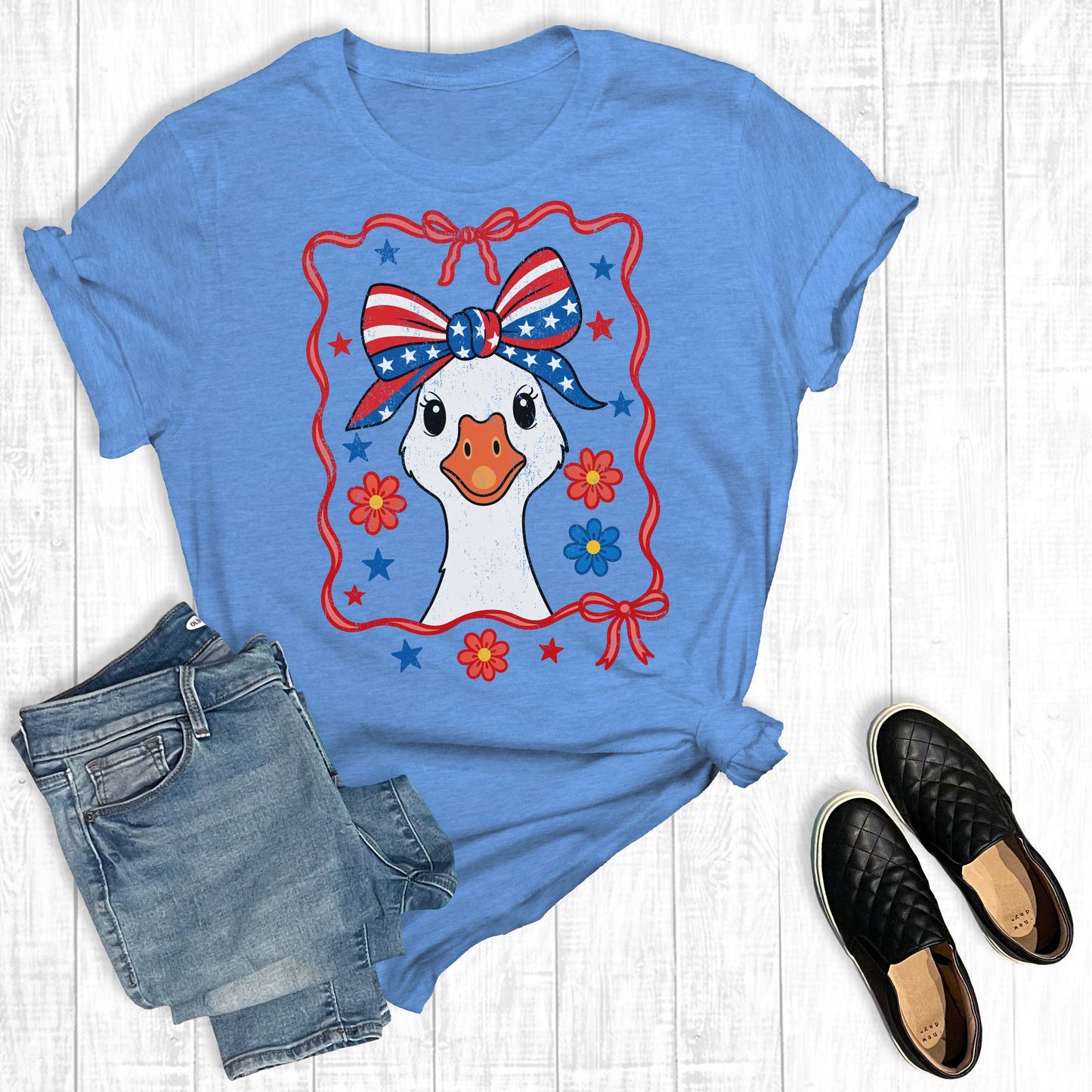 4th of July Mama Goose Graphic Tee Unisex T-shirt, Sweatshirt, Hoodie, Long Sleeve Tee - T-Shirt, Sweatshirt, Hoodie