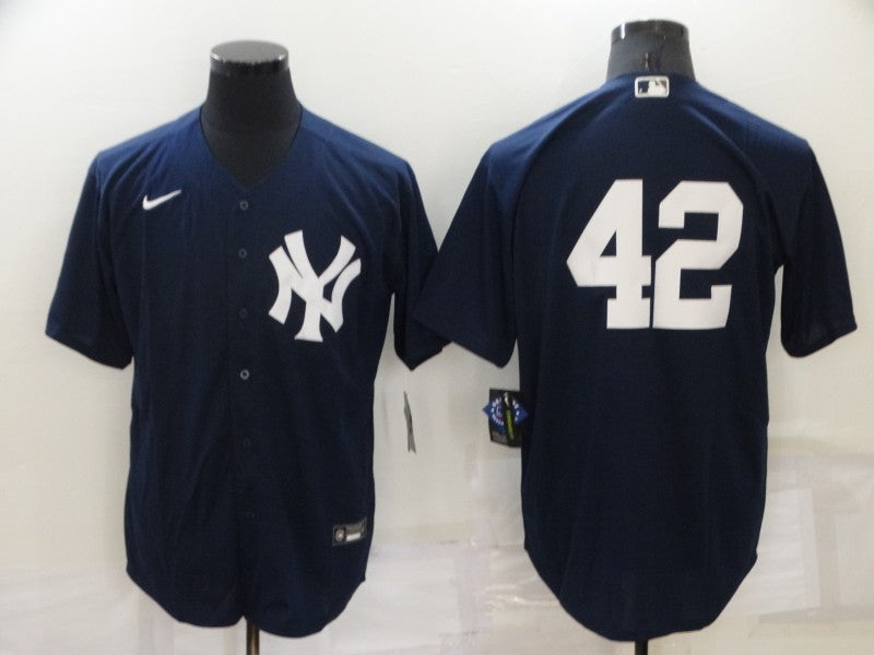 Men's New York Yankees Mariano Rivera Navy Replica Player Name Jersey baseball jersey product view 1