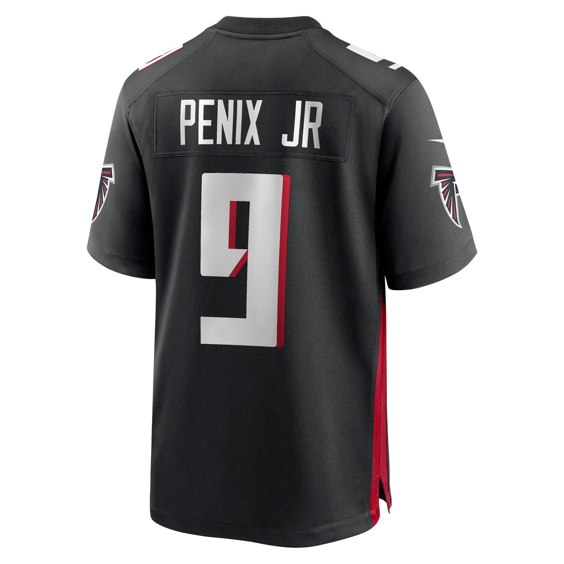 Michael Penix Jr. Atlanta Falcons Game Jersey - Black football jersey product view 3