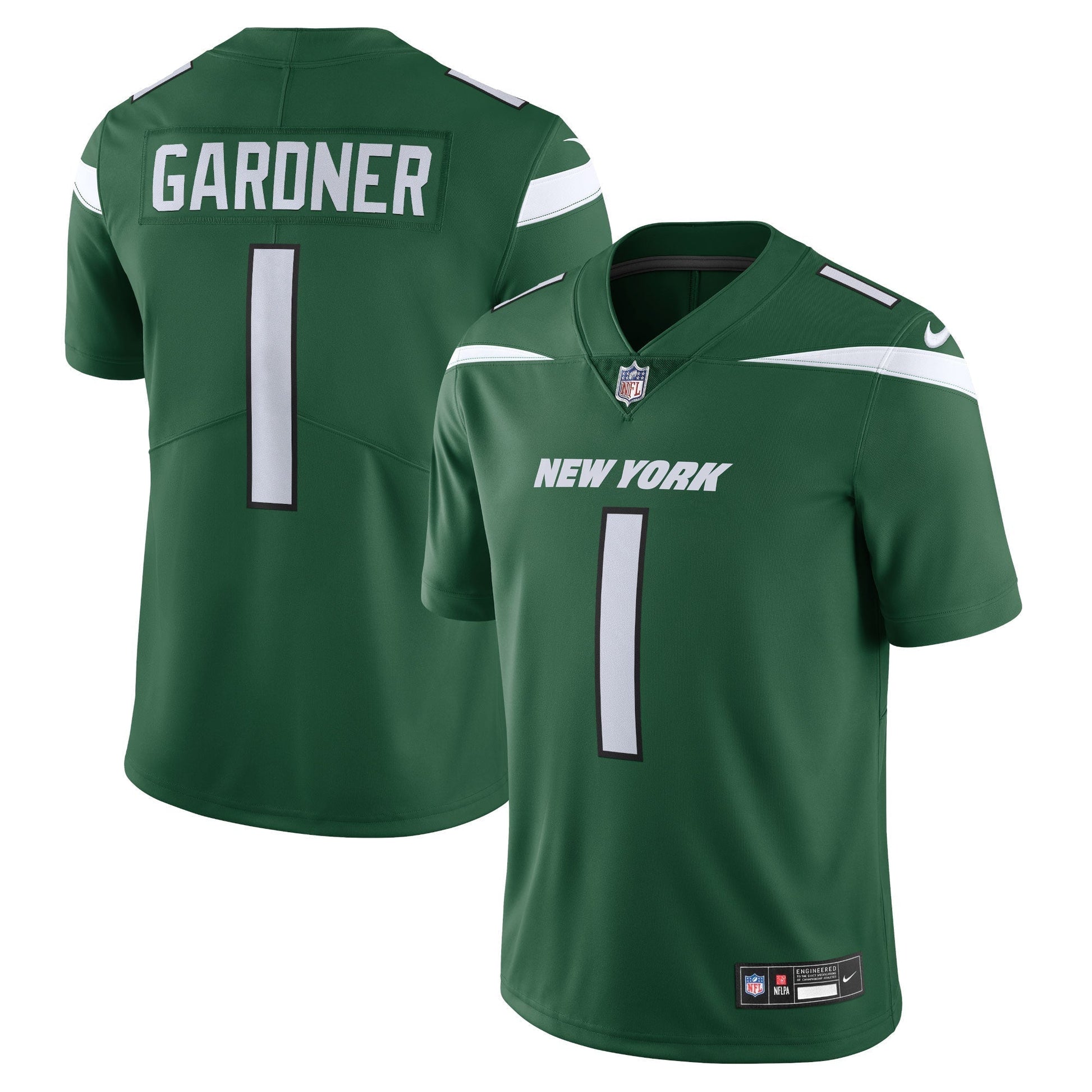 Ahmad Sauce Gardner New York Jets Vapor Untouchable Limited Jersey - Gotham Green football jersey product view 1