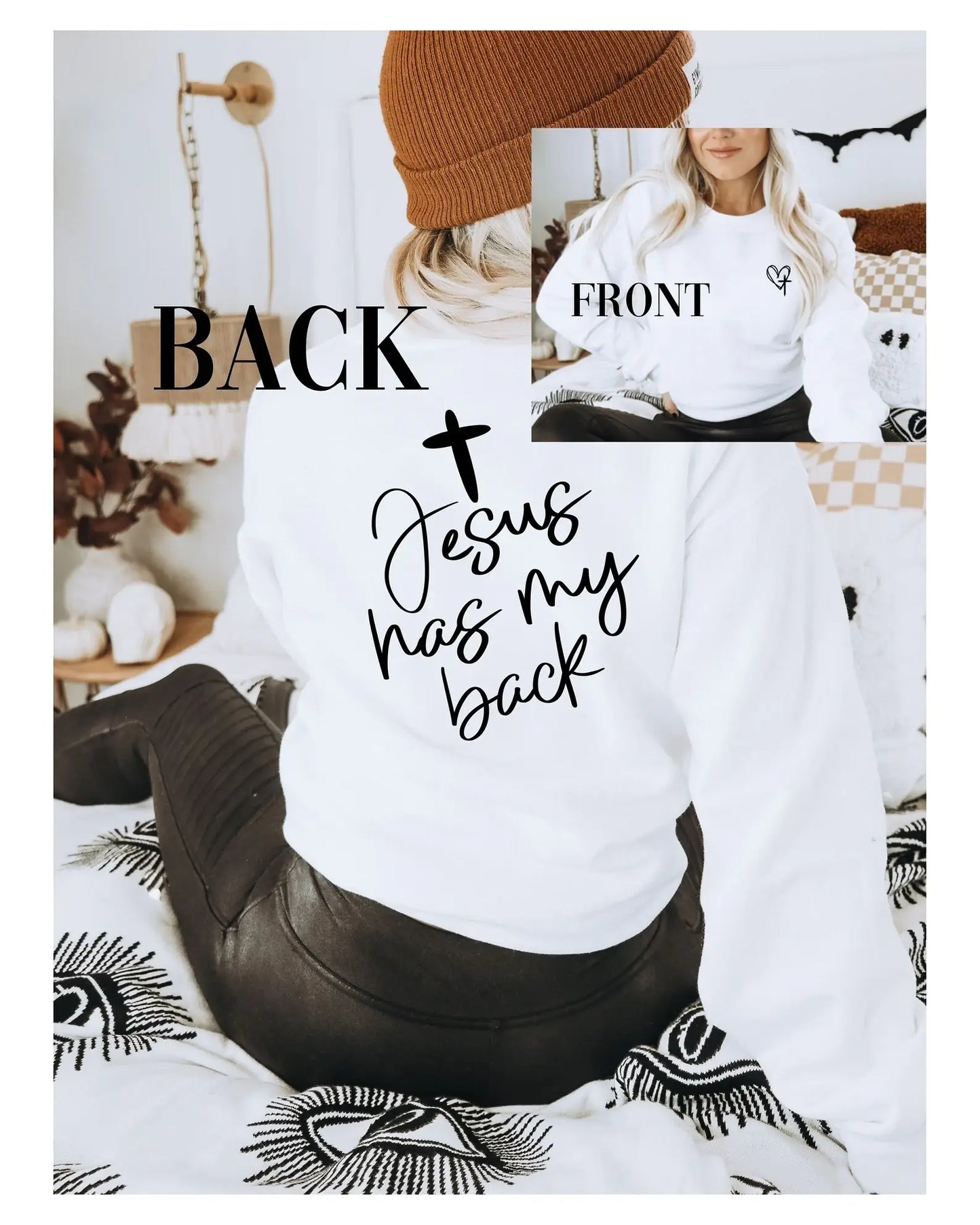 Jesus Has My Back Unisex T-shirt, Sweatshirt, Hoodie, Long Sleeve Tee - T-Shirt, Sweatshirt, Hoodie