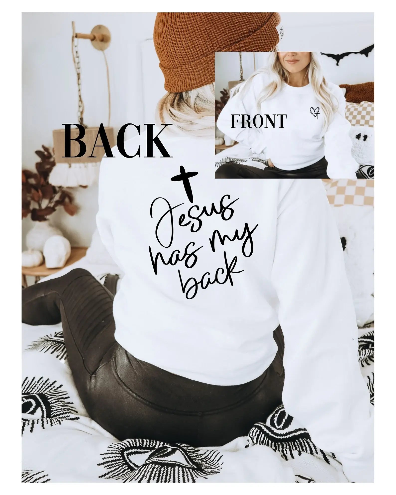 Jesus Has My Back Unisex T-shirt, Sweatshirt, Hoodie, Long Sleeve Tee - T-Shirt, Sweatshirt, Hoodie