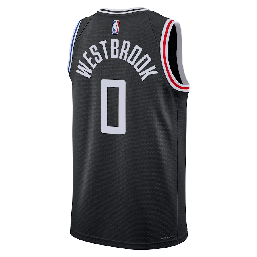 RUSSELL WESTBROOK LOS ANGELES CLIPPERS CITY EDITION 2023-2024 seasonJERSEY basketball jersey product view 3
