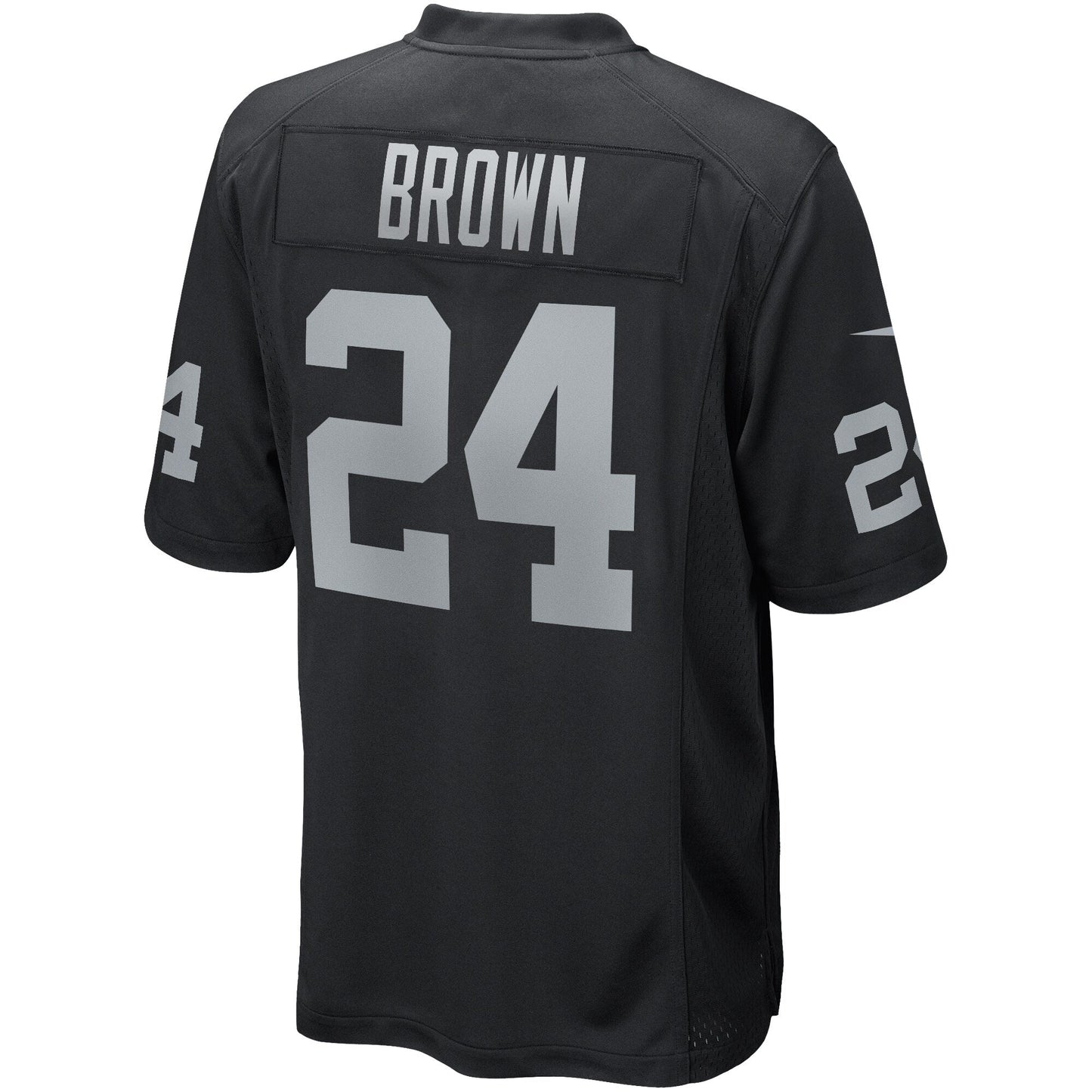 Willie Brown Las Vegas Raiders Game Retired Jersey - Black football jersey product view 3