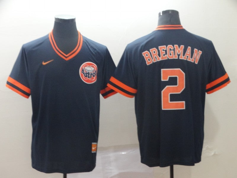 Men's Houston Astros Alex Bregman #2 Navy Replica Player Jersey baseball jersey product view 1