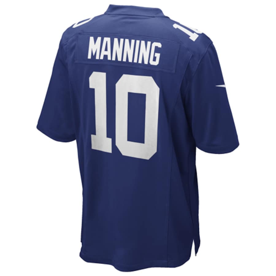 Mens New York Giants Eli Manning Royal Blue Game Jersey football jersey product view 3