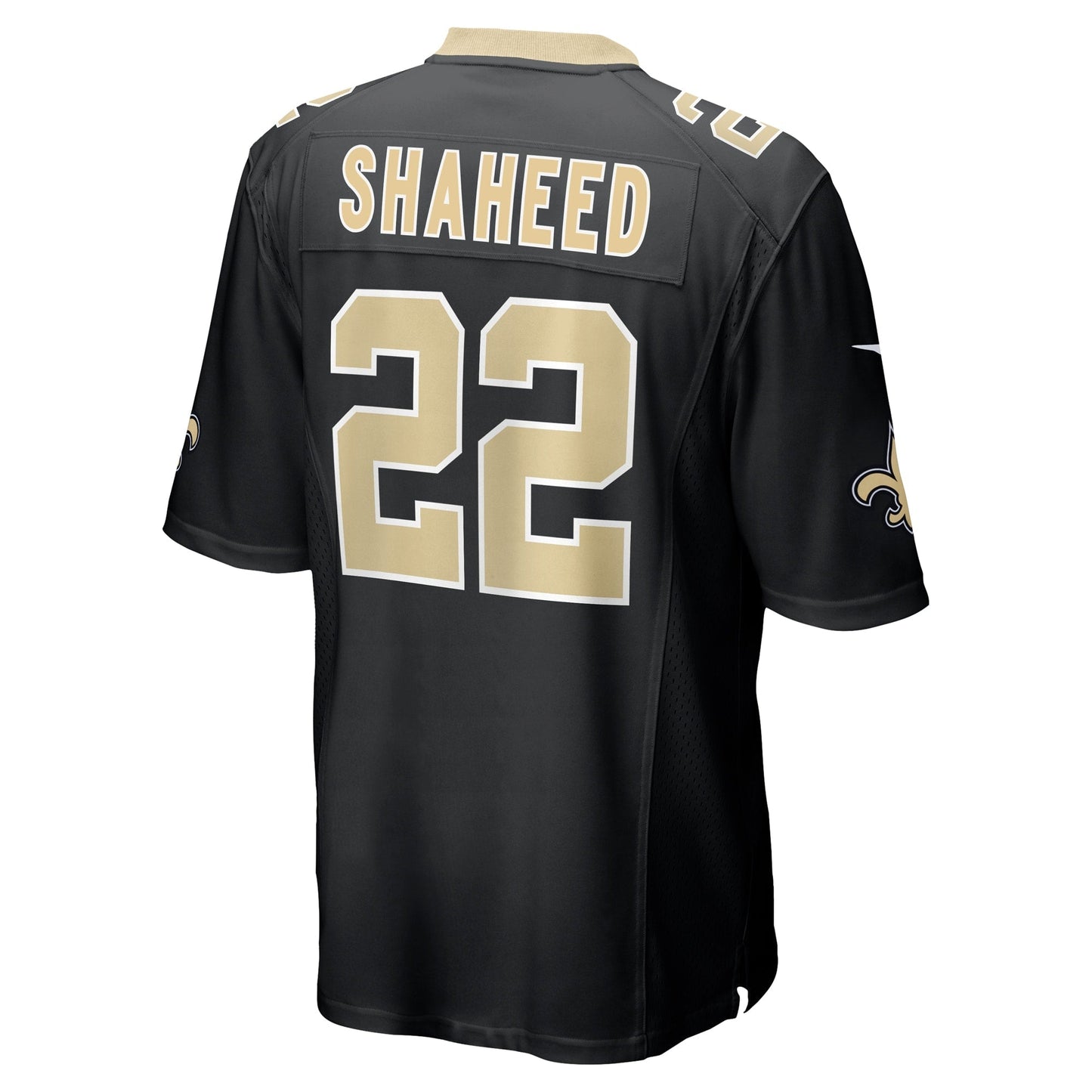 Rashid Shaheed New Orleans Saints Team Game Jersey - Black football jersey product view 3