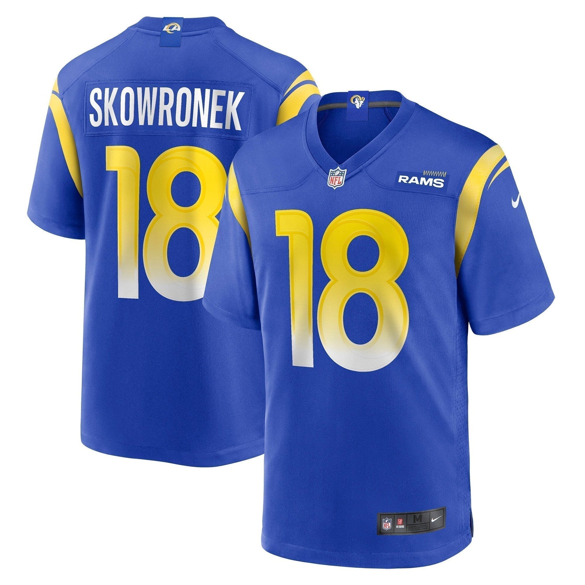 Ben Skowronek Los Angeles Rams Game Jersey - Royal football jersey product view 1