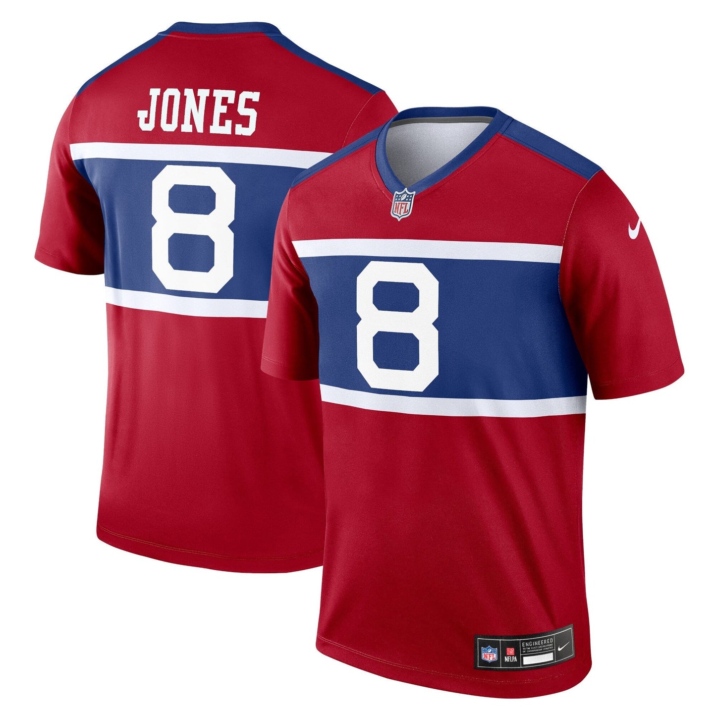 Daniel Jones New York Giants Alternate Legend Jersey - Century Red football jersey product view 1