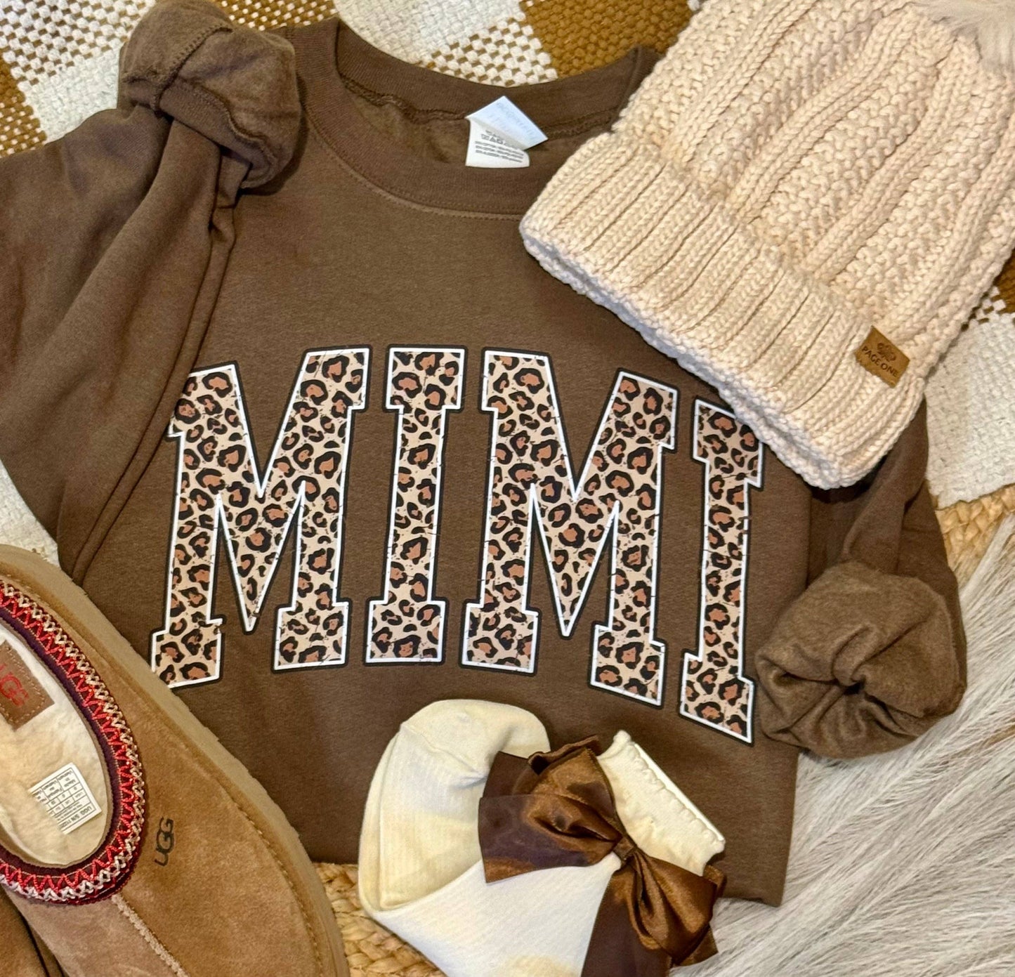 Mimi Leopard Name Sweatshirt Unisex T-shirt, Sweatshirt, Hoodie, Long Sleeve Tee - T-Shirt, Sweatshirt, Hoodie