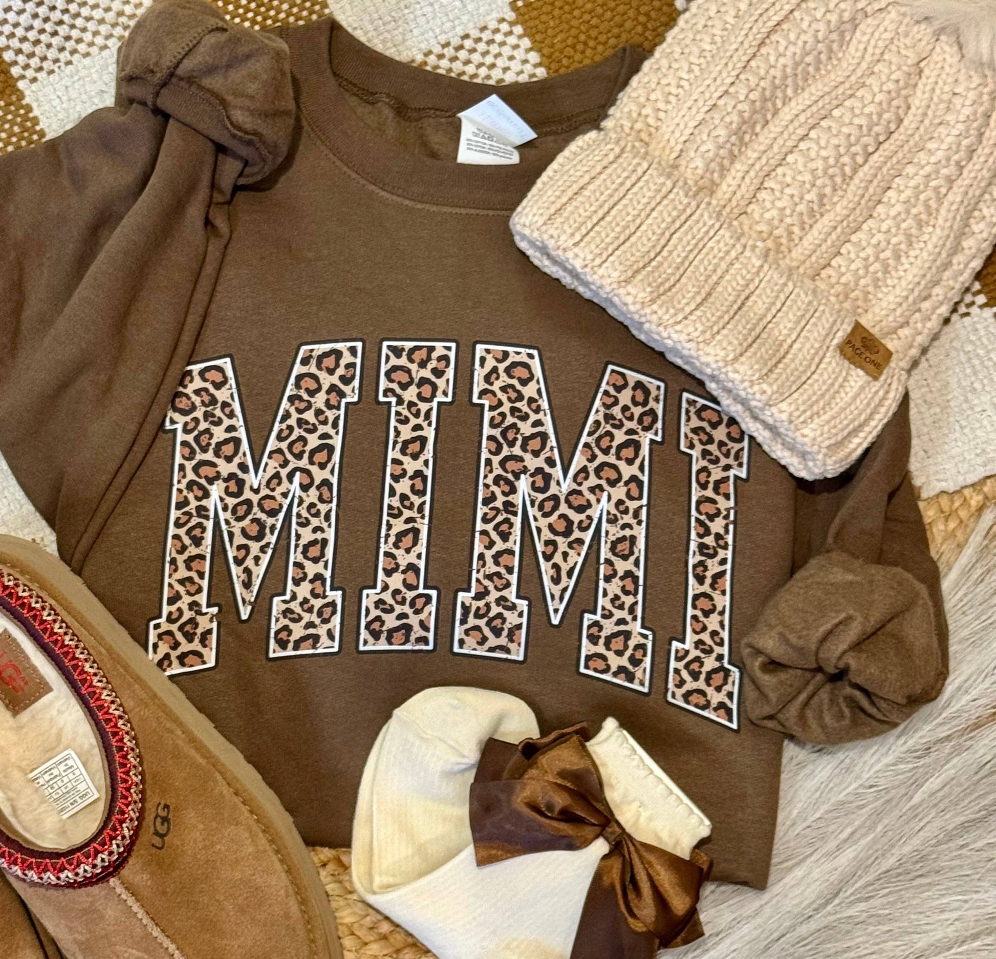 Mimi Leopard Name Sweatshirt Unisex T-shirt, Sweatshirt, Hoodie, Long Sleeve Tee - T-Shirt, Sweatshirt, Hoodie