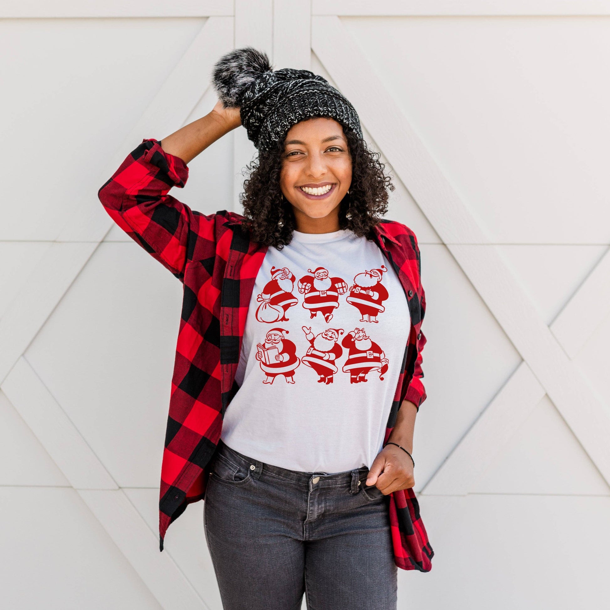 Jolly Santas | Christmas | Sizes XS-2XL Unisex T-shirt, Sweatshirt, Hoodie, Long Sleeve Tee - T-Shirt, Sweatshirt, Hoodie