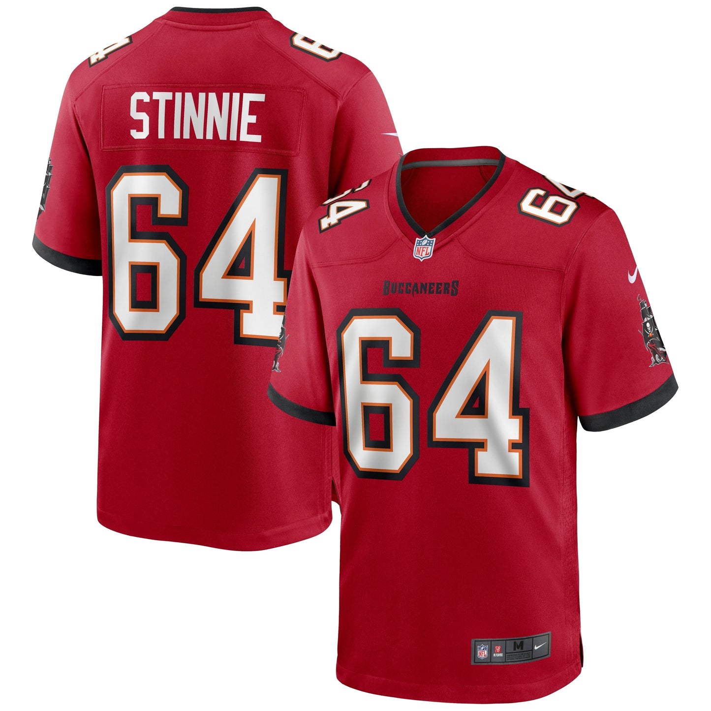 Aaron Stinnie Tampa Bay Buccaneers Game Jersey - Red football jersey product view 1