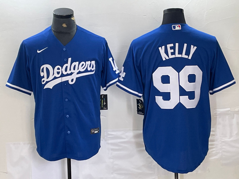 Men's Los Angeles Dodgers Joe Kelly Blue Replica Game Jersey baseball jersey product view 1