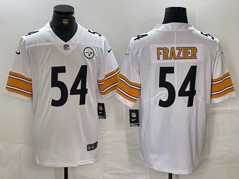 Men's Pittsburgh Steelers Zach Frazier #54 White Game Jersey1 football jersey product view 1