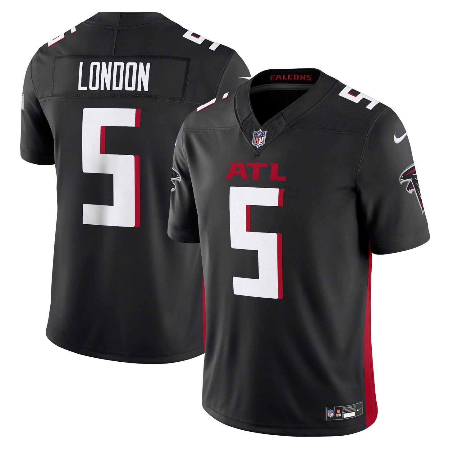 Drake London Atlanta Falcons Vapor F.U.S.E. Limited Jersey - Black football jersey product view 1