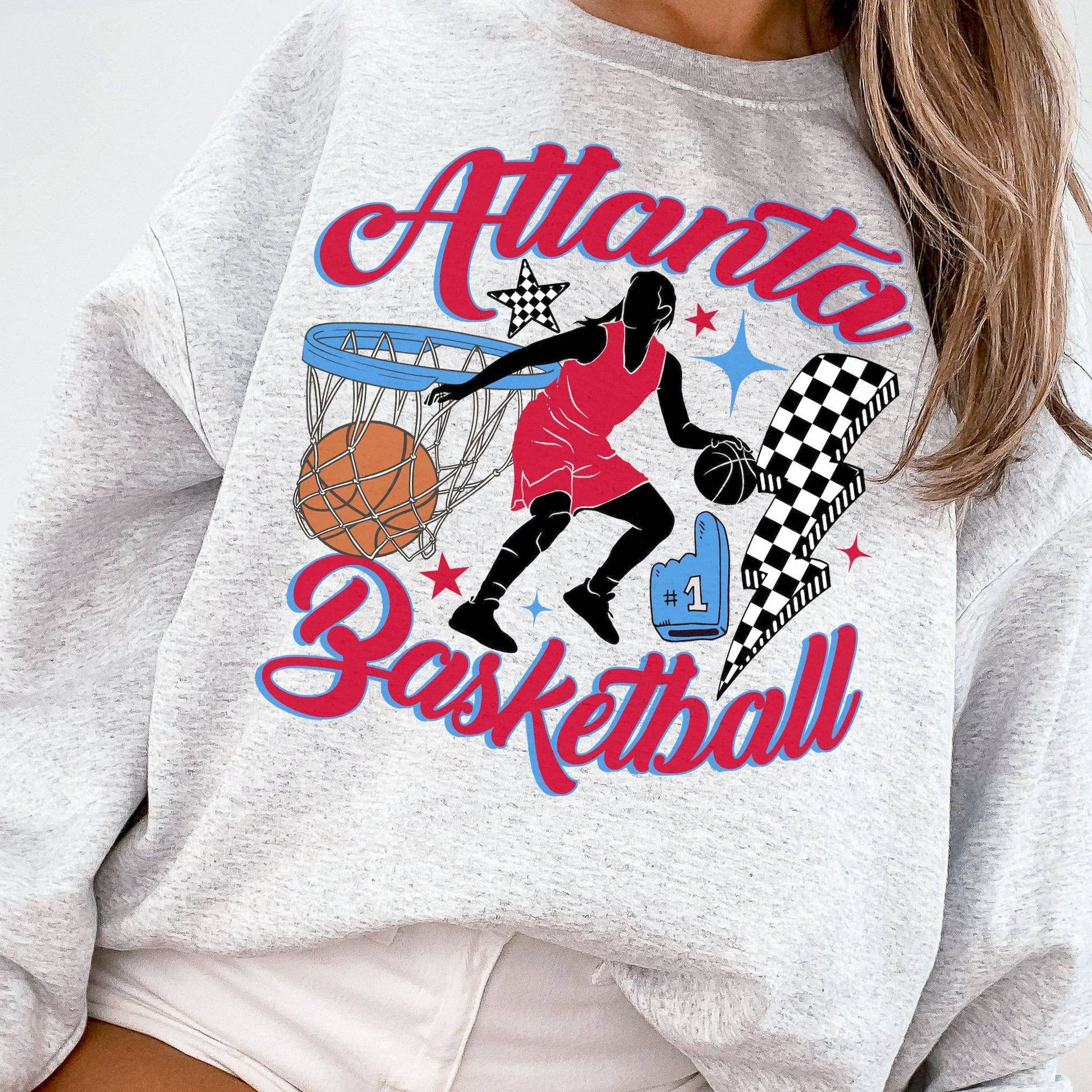 Atlanta Drea Vintage Fan Sweatshirt  Retro Basketball Crewn Unisex T-shirt, Sweatshirt, Hoodie, Long Sleeve Tee - T-Shirt, Sweatshirt, Hoodie